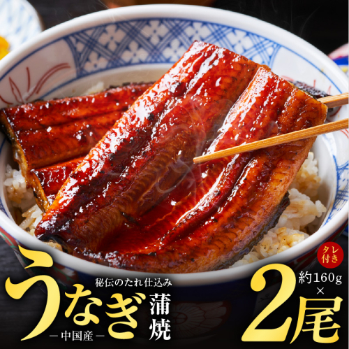秘伝のたれ仕込み うなぎ蒲焼 合計 320g（約160g×2尾）鰻 ウナギ 中国産 温めるだけ 簡単 レンジ調理 ふっくらふわふわ 炭火焼き 備長炭 手焼き G1878 194045 - 大阪府泉佐野市