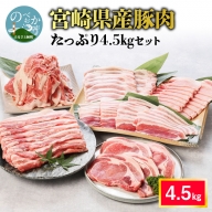 宮崎県産豚肉 6種 たっぷり 4.5kg 小分け セット バラ ロース　B045