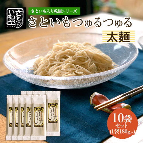 さといも入り乾麺シリーズ さといもつゅるつゅる[太麺] 180g×10袋セット  FZ23-931 194749 - 山形県山形市