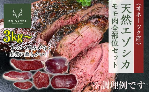 天然エゾシカモモ肉全部位セット en01-00119 194948 - 北海道遠軽町
