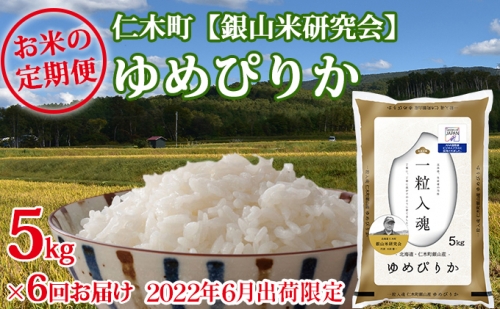 ◆2022年6月より6ヶ月連続お届け◆【ANA機内食に採用】銀山米研究会のお米＜ゆめぴりか＞5kg（5kg×1）