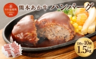 熊本県産 あか牛 ハンバーグ 10個 合計1.5kg 冷凍