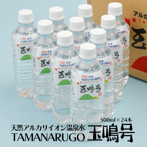 (03755)天然アルカリイオン温泉水『玉鳴号』500ml 24本セット 1955110 - 宮城県大崎市