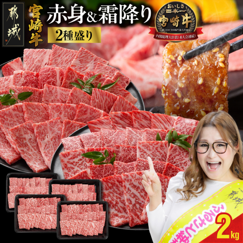 【令和7年4月1日より寄附金額見直し（値上げ）予定】宮崎牛焼肉2種セット500g×4パック_31-N202 1956373 - 宮崎県都城市