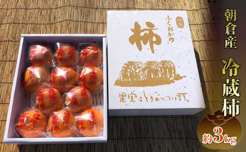 冷蔵 柿 約3kg 正箱入り フルーツ 果物 デザート かき カキ (有)ティース 配送不可：沖縄・離島  196241 - 福岡県朝倉市