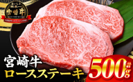 [2025年3月発送][数量限定]宮崎県産黒毛和牛ロースステーキ250g×2 合計500g_M132-091-mar