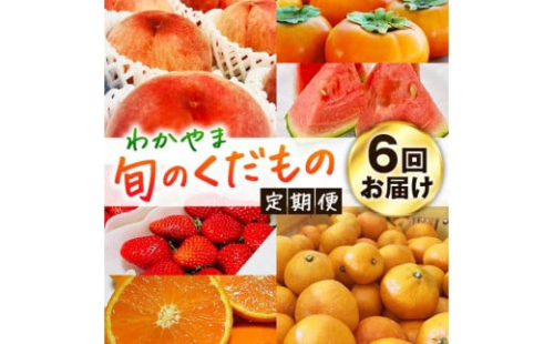 わかやま旬のくだもの定期便 全6回【Ｓ】【1・3・6・7・10・11月発送 】※北海道・沖縄・離島への配送不可 S6-b 1967855 - 和歌山県上富田町