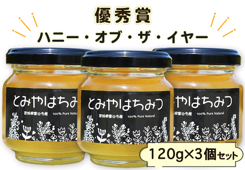 2025年採蜜 とみやはちみつ 120g×3個セット｜令和7年 国産 富谷 蜂蜜 はちみつ ハチミツ 瓶 [0283] 196983 - 宮城県富谷市