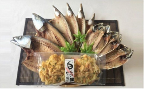 白えびかき揚げ入り 氷見産一夜干し人気の3種詰合せ さば あじ かます アジ 魚貝類 干物 カマス 富山県氷見市 Au Pay ふるさと納税