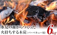 氷見の森からつくった火持ちする木炭（バーベキュー用）6kg
