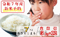 《令和7年産新米予約・10月ごろよりお届け開始》【12回定期便】白米 5kg 令和7年産 あきたこまち 岡山 あわくら源流米 K-bf-DECA