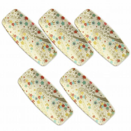 友禅和紙おしぼりトレー 5枚セット 桜扇 金流水 タツクラフト 【Tk28】 1974383 - 和歌山県上富田町