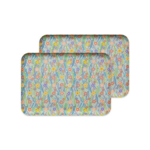 タツクラフト 友禅和紙トレー M 33cm 2枚セット 梅桜 桜流れ 【Tk313】 1974628 - 和歌山県上富田町