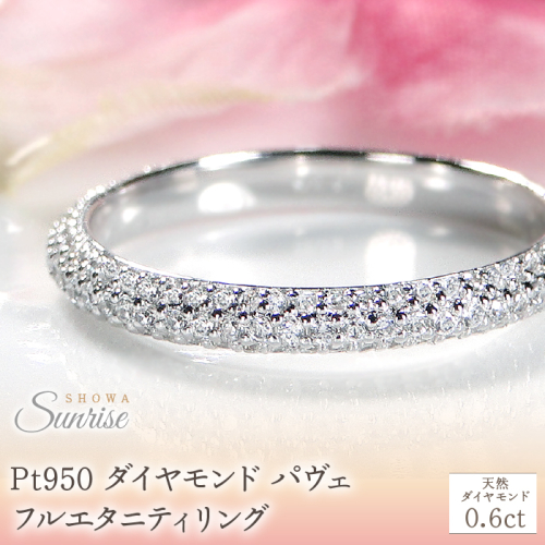 Pt950 ダイヤモンド パヴェ フルエタニティ リング 【0.6ct】 CSR0388-pt SWAV053 1975275 - 山梨県昭和町