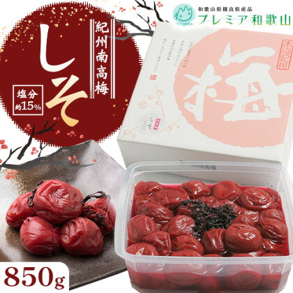 梅干し 紀州南高梅 しそ 塩分 約15% 850g 1パック 《60日以内に出荷予定(土日祝除く)》 株式会社やまだ 和歌山県 日高川町 梅 しそ しそ梅 梅干し 米 おかず 国産 送料無料 1978448 - 和歌山県日高川町