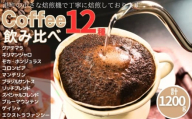 コーヒー 飲み比べ12種 各100g 計約1200g 粉 グアテマラ キリマンジャロ モカ ホンジュラス コロンビア マンデリン ブラジル・サントス リッチブレンド スペシャルブレンド ブルーマウンテン ゲイシャ エクストラファンシー 自家焙煎 珈琲 ドリップ 粉コーヒー 挽き立て 挽きたて 焙煎仕立て セット 飲料 コーヒー飲料 贈答 お取り寄せ ふるさと納税 千葉県 銚子市 ティピカ