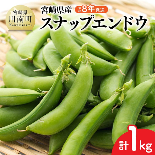 【令和8年発送】宮崎県産　スナップエンドウ1.0kg 【 野菜 宮崎県産 川南町産 野菜 産地直送 新鮮 数量限定 】 1979346 - 宮崎県川南町