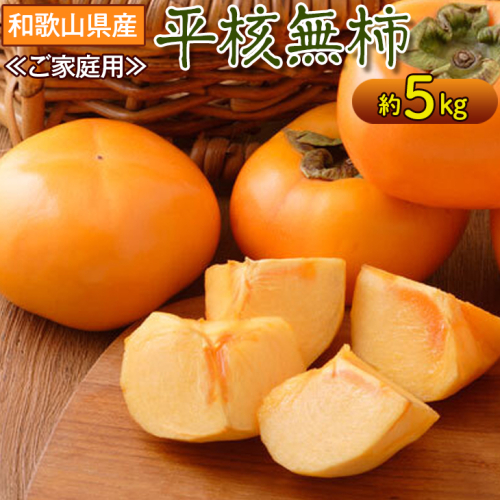 ＜ご家庭用＞和歌山県産 平核無柿 約5kg |産地直送 種なし 果物 フルーツ かき 柿
※離島への配送不可
※2023年9月下旬～10月下旬頃に順次発送予定 198096 - 和歌山県美浜町