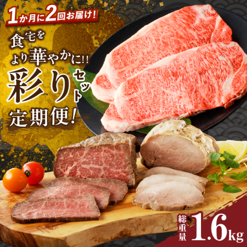 ≪定期便≫＼1か月に2回お届け!!／食卓をより華やかに‼彩りセット【総重量1.6kg】 肉 牛 牛肉 焼肉 国産_T030-048 1983588 - 宮崎県都農町