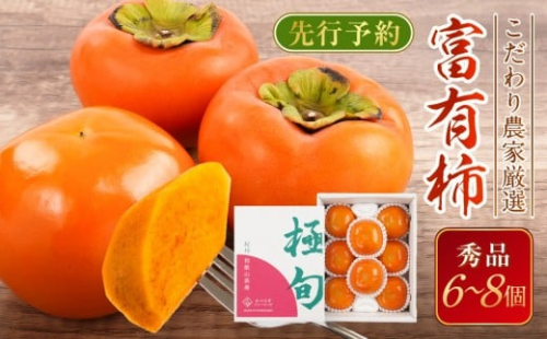 先行予約 富有柿 秀品6～8個入り こだわり農家厳選［2026年11月初旬頃から12月上旬頃順次発送］［KG25］ 1984131 - 和歌山県那智勝浦町