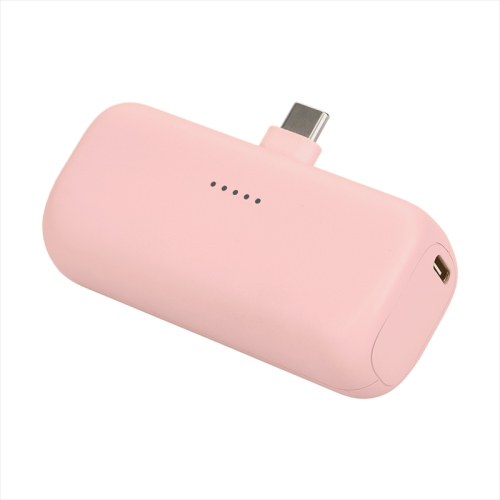 MOTTERU(モッテル) ダイレクトモバイルバッテリー 5,000mAh PD20W出力対応 USB-Cコネクタ 2台同時充電 PSE適合製品 全5色 2年保証（MOT-MB5002-EC）シェルピンク【 スマホ充電器 携帯充電器 充電 神奈川県 海老名市 】 1988786 - 神奈川県海老名市