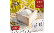 【定期便】【新米予約　令和7年産】特Aランク特別栽培米　コシヒカリ　20kg（全6回） 兵庫県 丹波篠山市 白米 100％単一原料米 産地直送米 贈答 おいしい お米 精米 コシヒカリ ブランド おこめ 健康 ギフト 内祝い 贈り物 送料無料 おすすめ 人気 口コミ