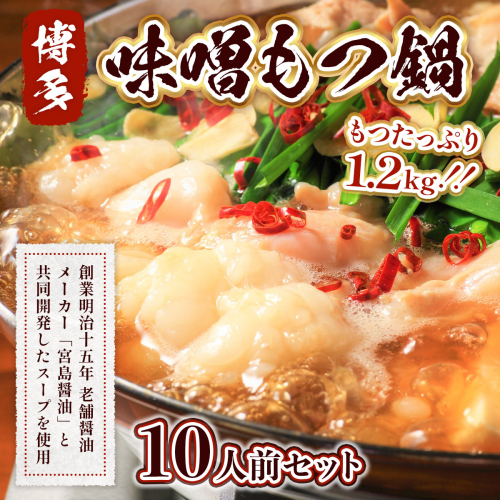 もつ鍋 博多味噌もつ鍋 10人前 セット [MEAT PLUS 福岡県 宇美町 um40azp010016] モツ鍋 もつなべ 福岡 博多 鍋 199332 - 福岡県宇美町