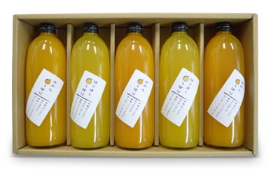 旬の柑橘 贅沢しぼりジュースの詰め合わせ ５本セット 199399 - 和歌山県有田川町