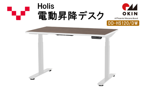 Holis 電動昇降デスク DD-HS120/DW バルバーニ リモートワーク 在宅 テレワーク パソコンデスク 電動 昇降 OKIN ワークデスク 収納 書斎 静岡 袋井市 1994704 - 静岡県袋井市