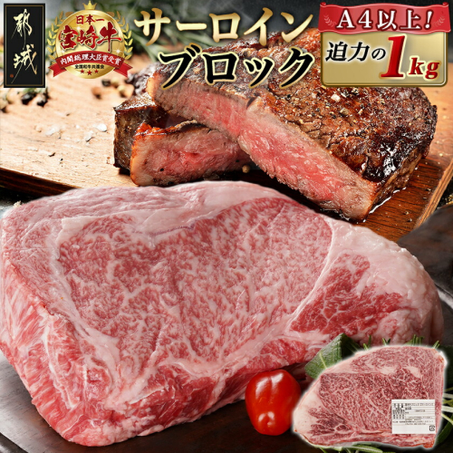 宮崎牛サーロインブロック(1kg)_AF-N402 1995055 - 宮崎県都城市