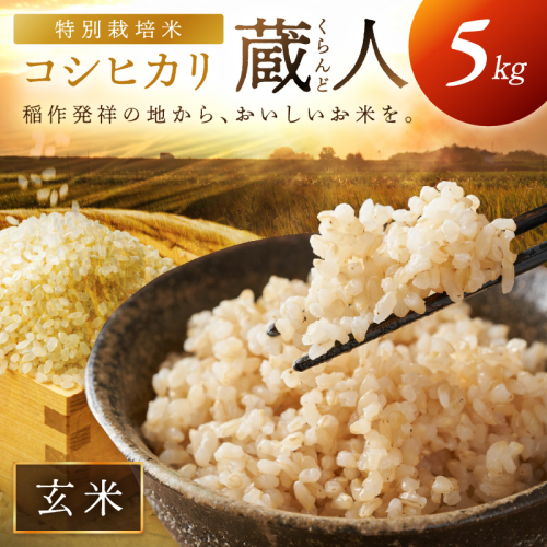 令和8年産 特別栽培米コシヒカリ 蔵人（くらんど） 玄米5kg
 1996766 - 京都府京丹後市