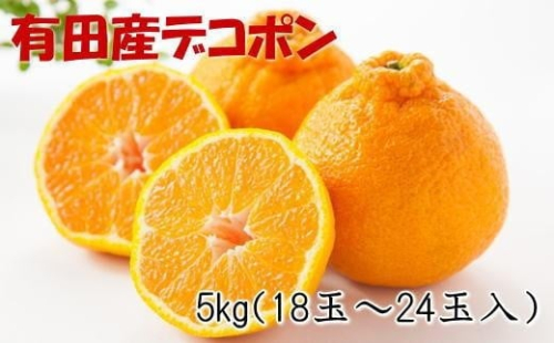 ［お味濃厚］紀州有田産のデコポン約5kg(18玉～24玉入り・青秀以上)★2026年2月中旬頃より順次発送［TM26w］ 199699 - 和歌山県有田川町