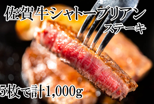 DP067_幻の部位！佐賀牛シャトーブリアンステーキ1kg(5枚で1kg) 1997562 - 佐賀県みやき町