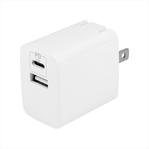 Owltech(オウルテック) 最大PD20W出力 USB Type-C×1 USB Type-A×1 AC充電器　ホワイト OWL-APD20C1A1-RWH【 充電器 神奈川県 海老名市 】 2002521 - 神奈川県海老名市