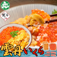 【年内配送 12月14日まで受付】3592. 無地熨斗 ウニ チリ産 冷凍 いくら 二色丼 のし 名入れ不可 うに 雲丹 イクラ 海鮮 いくら醤油漬け 熨斗 贈り物 贈答用 送料無料 北海道 弟子屈町
