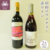 「甲府のワイナリー」山梨県産赤ワイン2本セット（K3）K04023-B