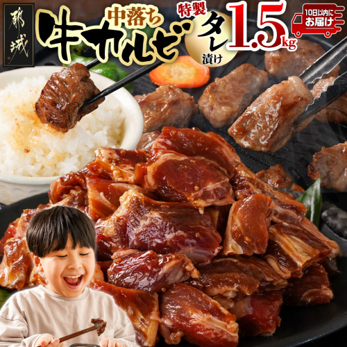 牛中落ちカルビ タレ漬け1.5kg≪みやこんじょ特急便≫_12-3311-Q 2005352 - 宮崎県都城市