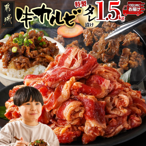 牛カルビ タレ漬け1.5kg≪みやこんじょ特急便≫_AA-3316-Q 2005398 - 宮崎県都城市