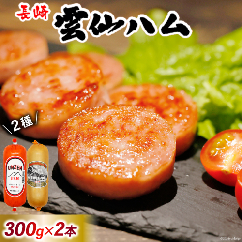 BI241 雲仙ハム ソーセージ ハム 各1本 計2本 各300g [ ボロニアソーセージ ポークハム ウインナー ウィンナー 小分け 便利 国産 豚肉 人気 おつまみ 肉 おかず 長崎県 島原市 ] 2005404 - 長崎県島原市