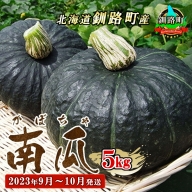 野菜王国　釧路町産 【かぼちゃ】5kg＜出荷時期：2023年9月1日～10月31日ごろ＞