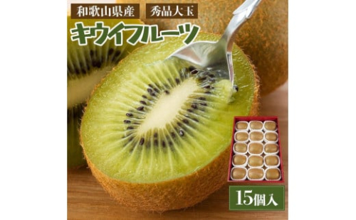 和歌山県産 秀品 キウイフルーツ 大玉15個入 こだわり農家厳選 先行予約 ［2026年12月中旬頃から2027年1月中旬頃順次発送］［KG28］ 2005909 - 和歌山県上富田町