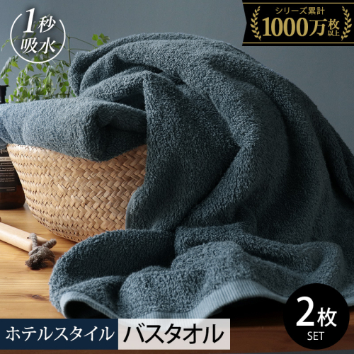 【スピード発送】ヒオリエ ホテルタオル バスタオル 2枚 クラウドブルー【タオル 泉州タオル 吸水 普段使い 無地 シンプル 日用品 ふわふわ ふかふか 家族 たおる 一人暮らし】 099H1906 2007563 - 大阪府泉佐野市