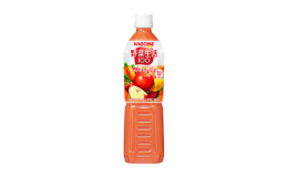 「野菜生活１００」アップルサラダは、赤ピーマン、ビートなど赤の野菜を含む２０種類の野菜と６種類の果実を使用した野菜果実ミックスジュースです。１食分の野菜※（２００ｍｌ当たり）を使用し、野菜汁７０％＋果