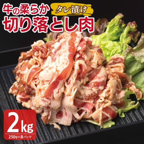 牛肉 切り落とし タレ漬け 合計2kg【味付け 小分け 焼くだけ 簡単調理 BBQ 牛肉 250g×8袋】 099H3386 2011250 - 大阪府泉佐野市