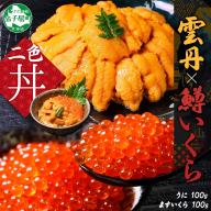 3618. うに チリ産 冷凍 100g 鱒いくら醤油漬け 100g セット ウニ 雲丹 ますいくら 鱒 マス イクラ いくら いくら醤油漬け 海鮮 海鮮丼 北海道 弟子屈町