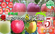 旬のりんご 【 定期便 】 家庭用 5kg × 8回 ヤマウラ農園 沖縄県への配送不可 2025年8月中旬頃から2025年12月中旬頃まで順次発送予定 令和7年度収穫分 信州 果物 フルーツ リンゴ 林檎 長野 117000円 予約 農家直送 長野県 飯綱町 [1592]