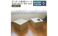 畳スツール ダンボール製 畳ベンチ 小上がり収納 組立簡単 国産 い草 約60×60×高さ42cm 2セット