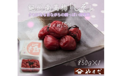 紀州南高梅 しそ 塩分約15％ 850g ［YM6］ 2020248 - 和歌山県上富田町