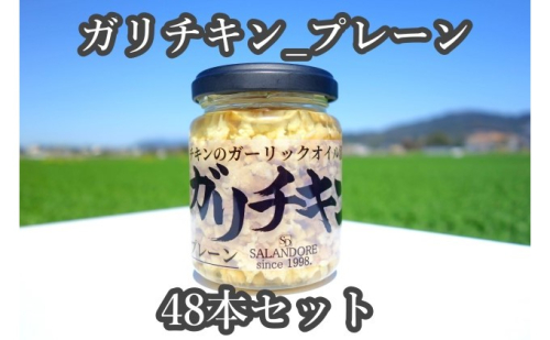 ★48本セット★【ガリチキン-プレーン】チキンのガーリックオイル漬け_プレーン（標準サイズ110g） 調味料 缶詰  202099 - 福岡県朝倉市