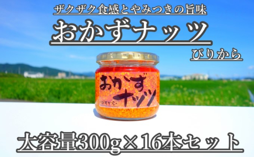 【大容量】おかずナッツ ぴりから 300g×16本 瓶詰 調味料  202383 - 福岡県朝倉市